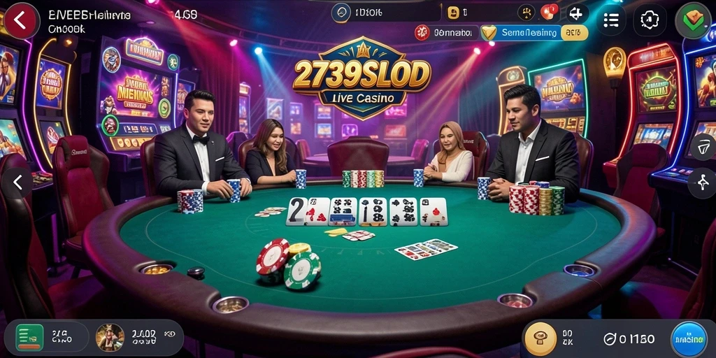 Tampilan gameplay Live Casino yang menarik dan interaktif di 2739SLOT.