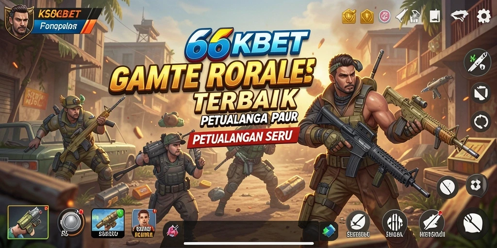 Gameplay seru dalam Battle Royale 66KBET dengan combat dinamis.