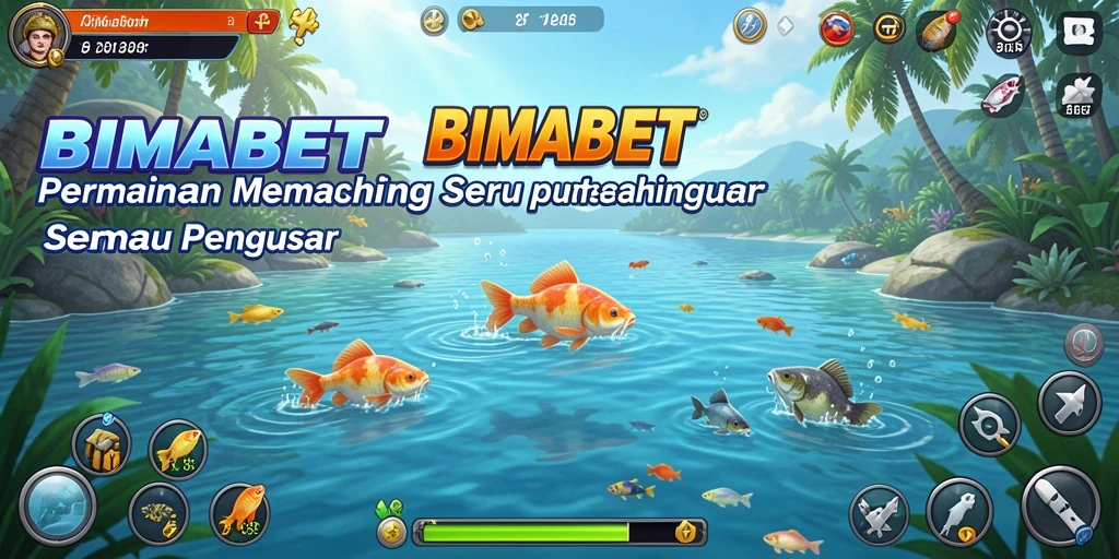 Screenshot gameplay BIMABET menampilkan aksi memancing yang mengesankan.