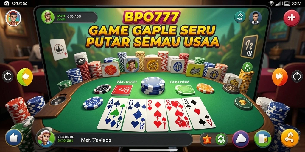 Tampilan gameplay seru BPO777 saat bermain Gaple.