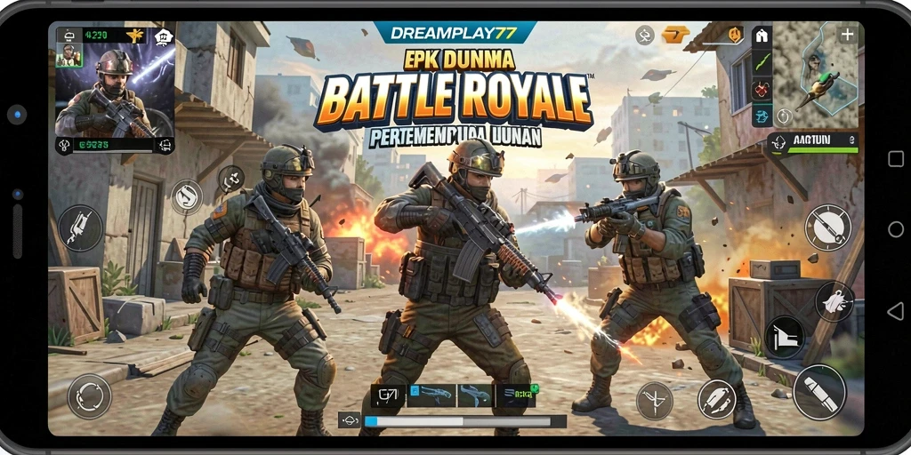 Gameplay seru di Battlefield DREAMPLAY77 dengan aksi tembak-menembak.