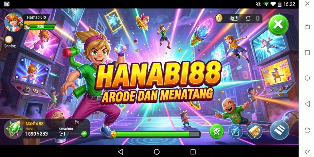 Tampilan gameplay seru dalam HANABI88 yang menguji ketangkasan.