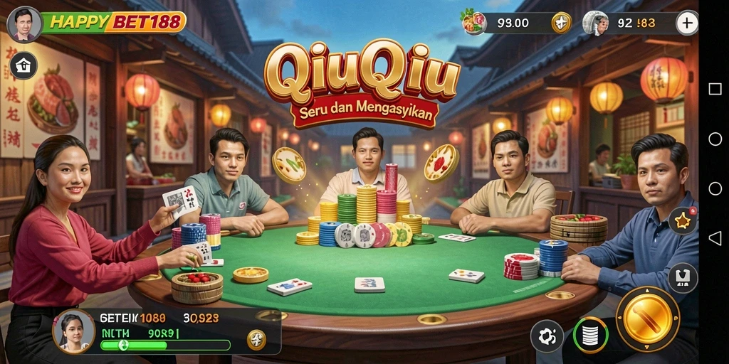 Tampilan gameplay QiuQiu yang mengasyikkan di HAPPYBET188.