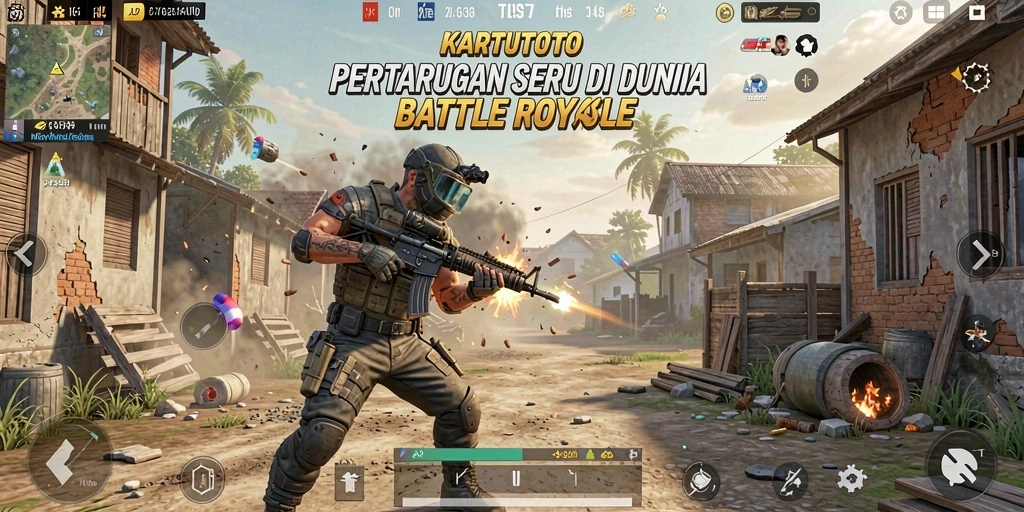 Gameplay seru dalam pertempuran Battle Royale KARTUTOTO.