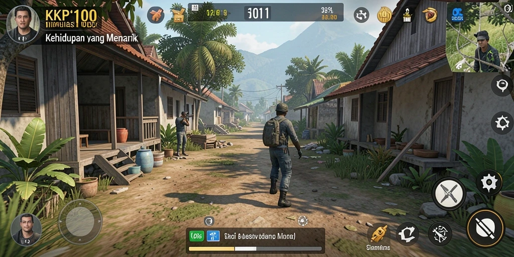 Tampilan gameplay KPK100 yang menunjukkan aktivitas simulasi yang seru.