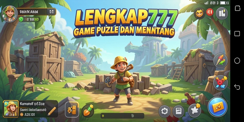 Tampilan gameplay LENGKAP777 dengan aksi seru dan tantangan puzzle.