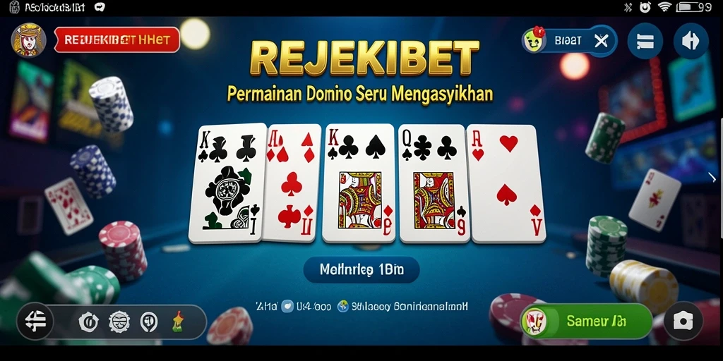 Screenshot gameplay seru di REJEKIBET, menampilkan aksi Domino yang mendebarkan.