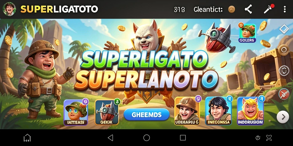 Screenshot SUPERLIGATOTO menampilkan antarmuka pengguna yang sederhana dan fungsional.