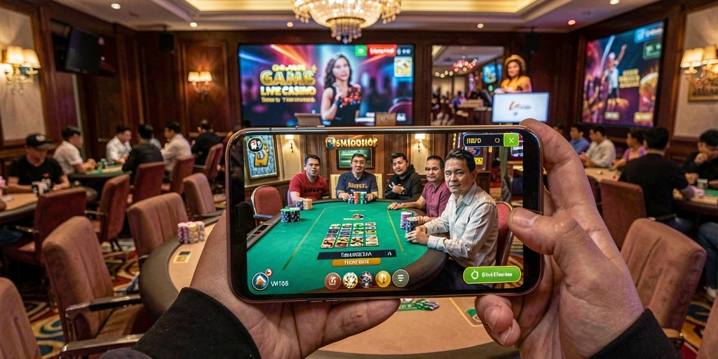 Tampilan gameplay Live Casino yang menegangkan dan interaktif.