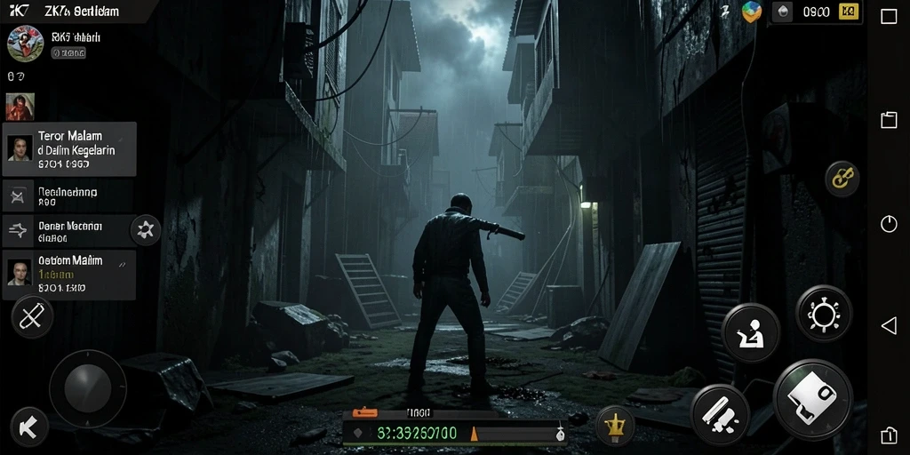 Tampilan gameplay ZK7 dengan suasana Horror yang mencekam.